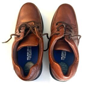 Nunn Bush Cam Moc Toe Oxford Shoes Men’s 8 XW Cognac Brown Leather Comfort Gel